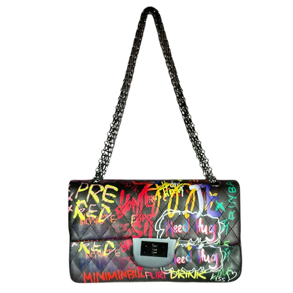 Multicolor graffiti purse pocketbook NEW